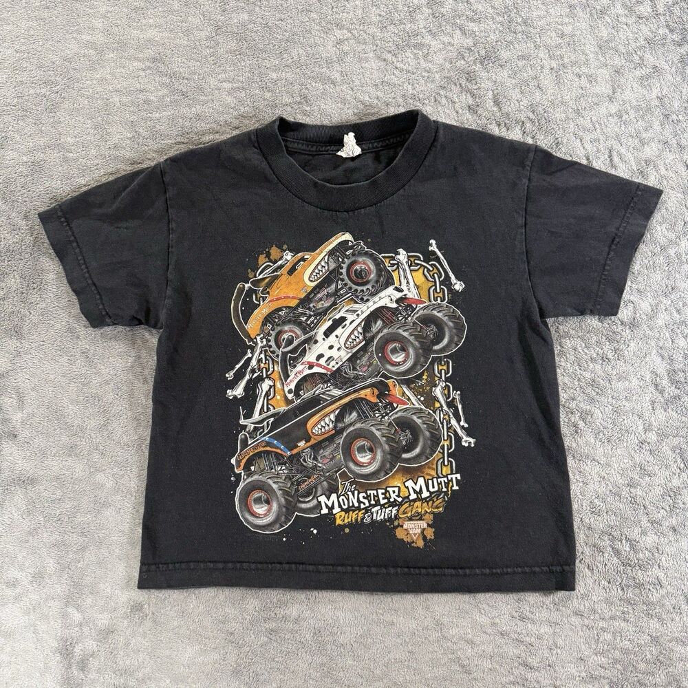 Youth XS Monster Jam The Monster Mutt Ruff & Tough Gang Graphic T-Shirt‎